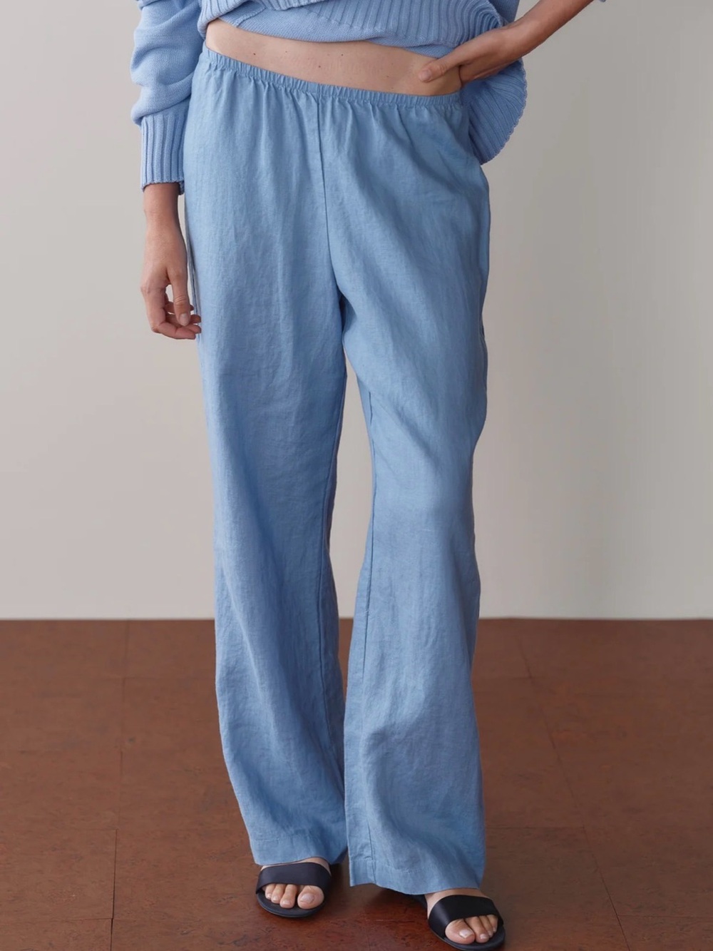 NWT DONNI. The Linen Simple Pant - Picture 4 of 8